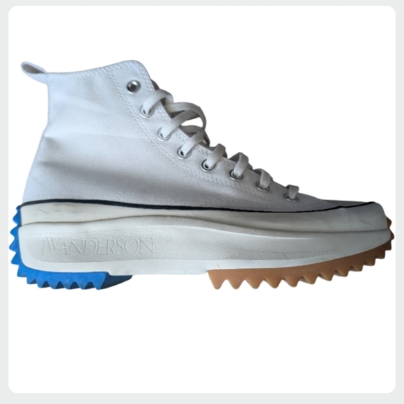 JW Anderson x Converse Run Star Hike Hi White Egret Platform Sneakers Size 8.5 - Picture 10 of 16